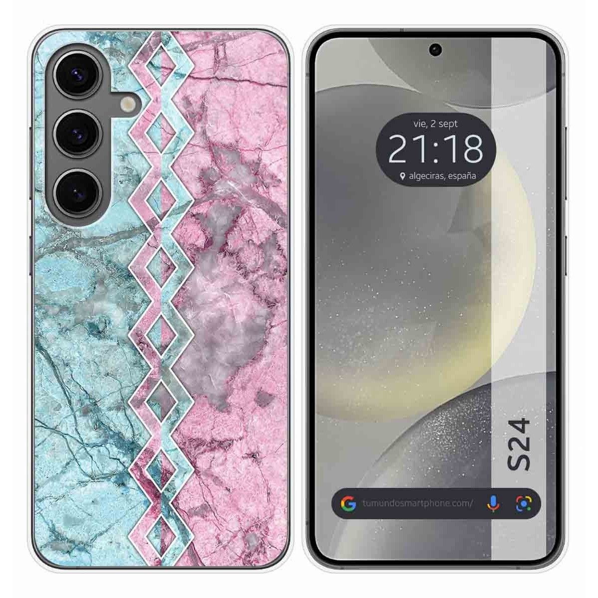 Funda Silicona para Samsung Galaxy S24 5G diseño Mármol 08 Dibujos