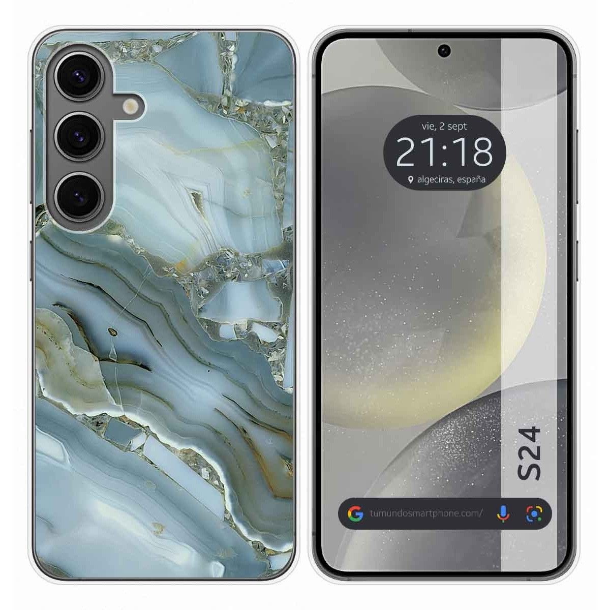 Funda Silicona para Samsung Galaxy S24 5G diseño Mármol 09 Dibujos