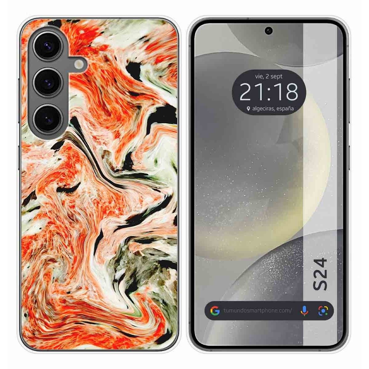 Funda Silicona para Samsung Galaxy S24 5G diseño Mármol 12 Dibujos