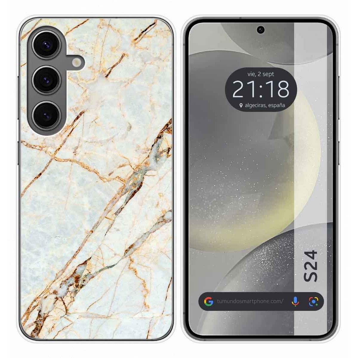 Funda Silicona para Samsung Galaxy S24 5G diseño Mármol 13 Dibujos