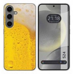 Funda Silicona para Samsung Galaxy S24 5G diseño Cerveza Dibujos