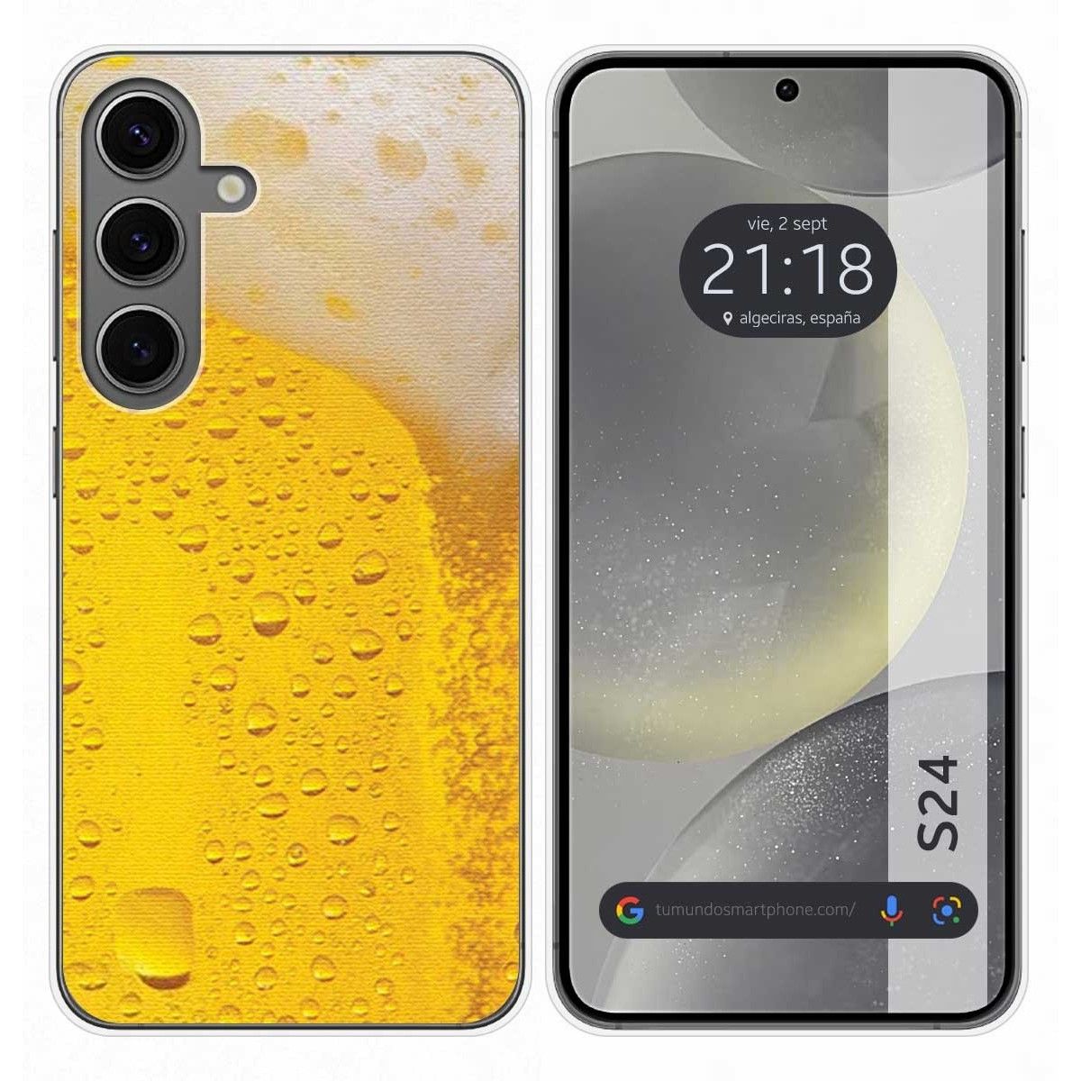 Funda Silicona para Samsung Galaxy S24 5G diseño Cerveza Dibujos