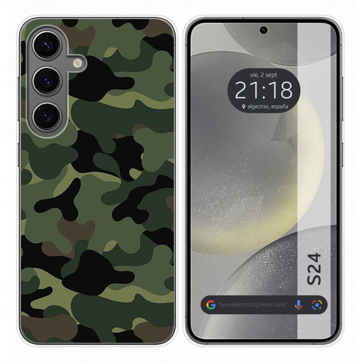 Funda Silicona para Samsung Galaxy S24 5G diseño Camuflaje Dibujos