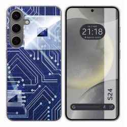 Funda Silicona para Samsung Galaxy S24 5G diseño Circuito Dibujos