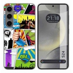 Funda Silicona para Samsung Galaxy S24 5G diseño Comic Dibujos
