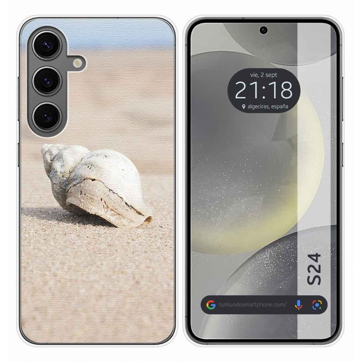 Funda Silicona para Samsung Galaxy S24 5G diseño Concha Dibujos