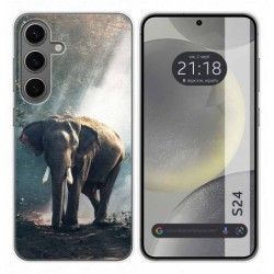 Funda Silicona para Samsung Galaxy S24 5G diseño Elefante Dibujos