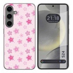 Funda Silicona para Samsung Galaxy S24 5G diseño Flores Dibujos