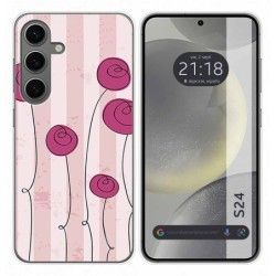 Funda Silicona para Samsung Galaxy S24 5G diseño Flores Vintage Dibujos
