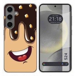Funda Silicona para Samsung Galaxy S24 5G diseño Helado Chocolate Dibujos