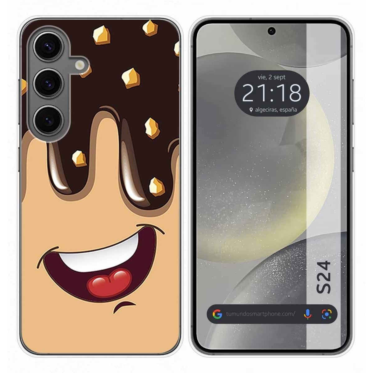 Funda Silicona para Samsung Galaxy S24 5G diseño Helado Chocolate Dibujos