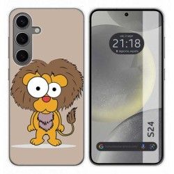 Funda Silicona para Samsung Galaxy S24 5G diseño Leon Dibujos