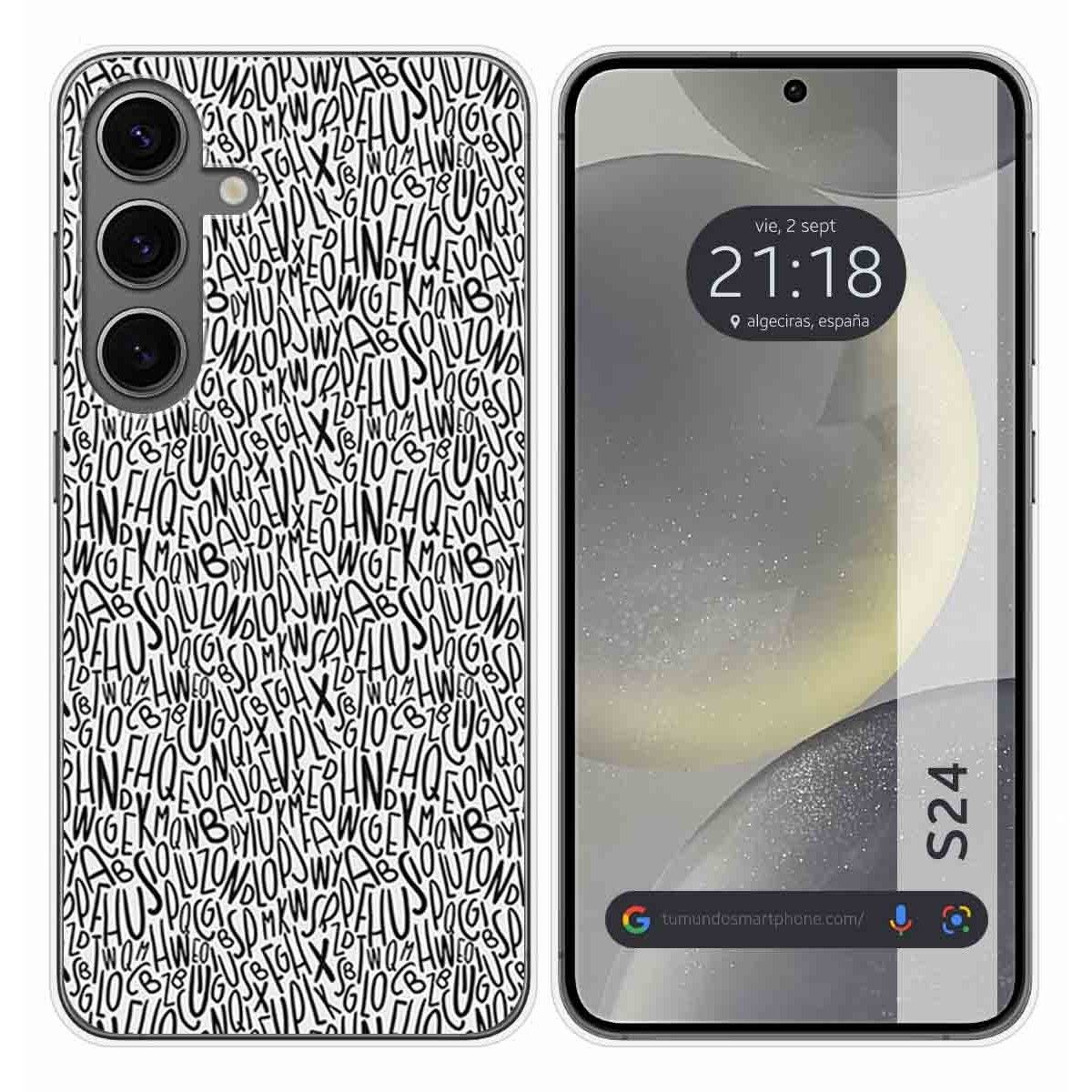 Funda Silicona para Samsung Galaxy S24 5G diseño Letras Dibujos