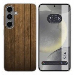 Funda Silicona para Samsung Galaxy S24 5G diseño Madera Dibujos
