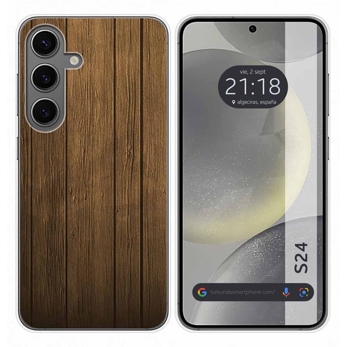 Funda Silicona para Samsung Galaxy S24 5G diseño Madera Dibujos