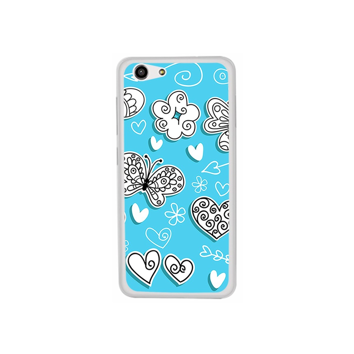 Funda Gel Tpu para Zte Blade A522 Diseño Mariposas Dibujos