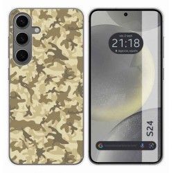 Funda Silicona para Samsung Galaxy S24 5G diseño Sand Camuflaje Dibujos