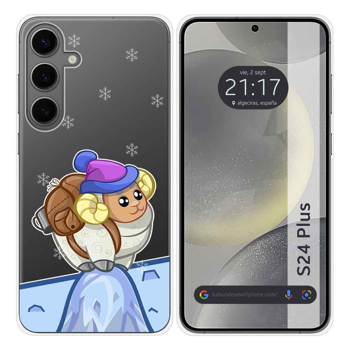 Funda Silicona Transparente para Samsung Galaxy S24+ Plus 5G diseño Cabra Dibujos