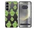 Funda Silicona Transparente para Samsung Galaxy S24+ Plus 5G diseño Cactus Dibujos