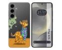 Funda Silicona Transparente para Samsung Galaxy S24+ Plus 5G diseño Jirafa Dibujos