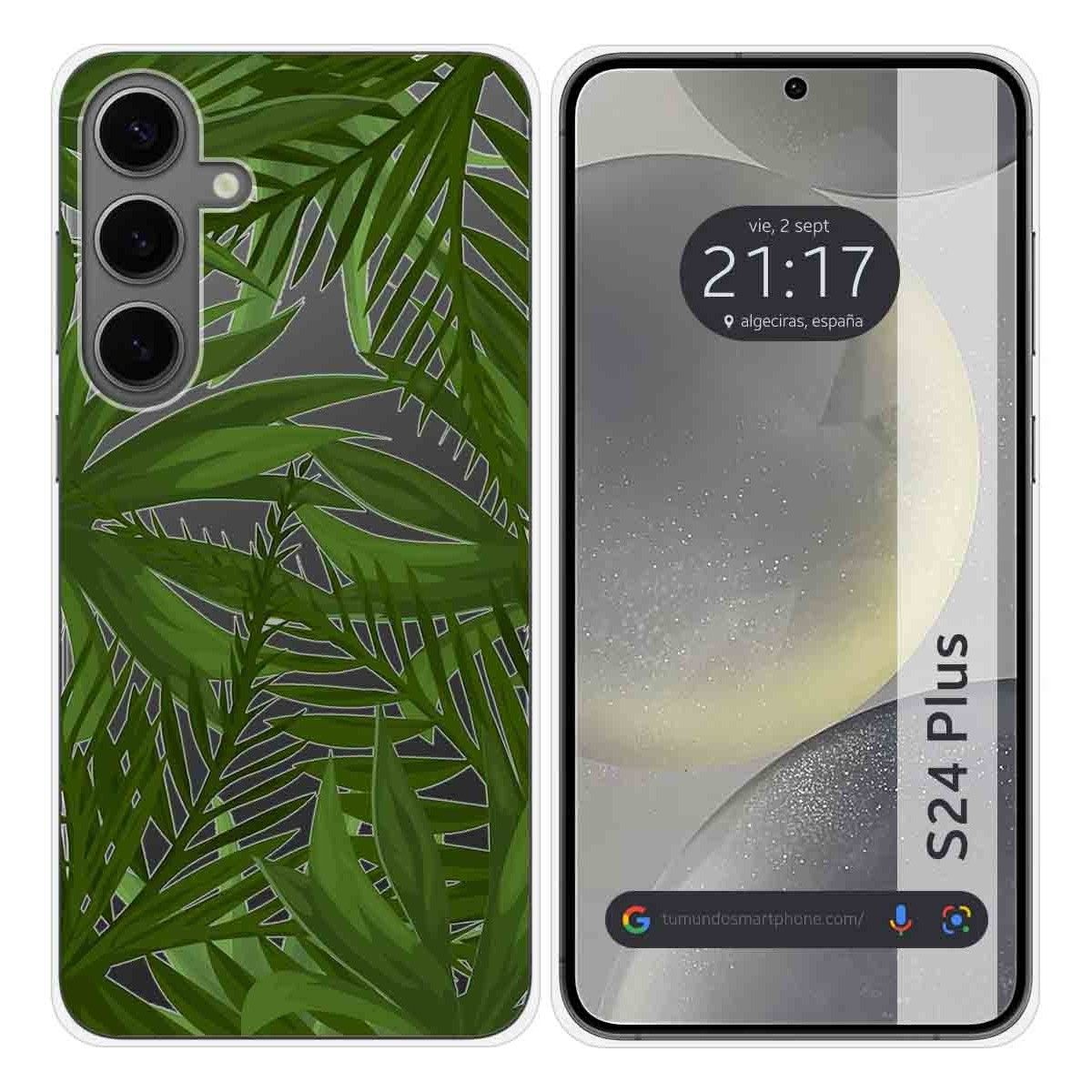 Funda Silicona Transparente para Samsung Galaxy S24+ Plus 5G diseño Jungla Dibujos