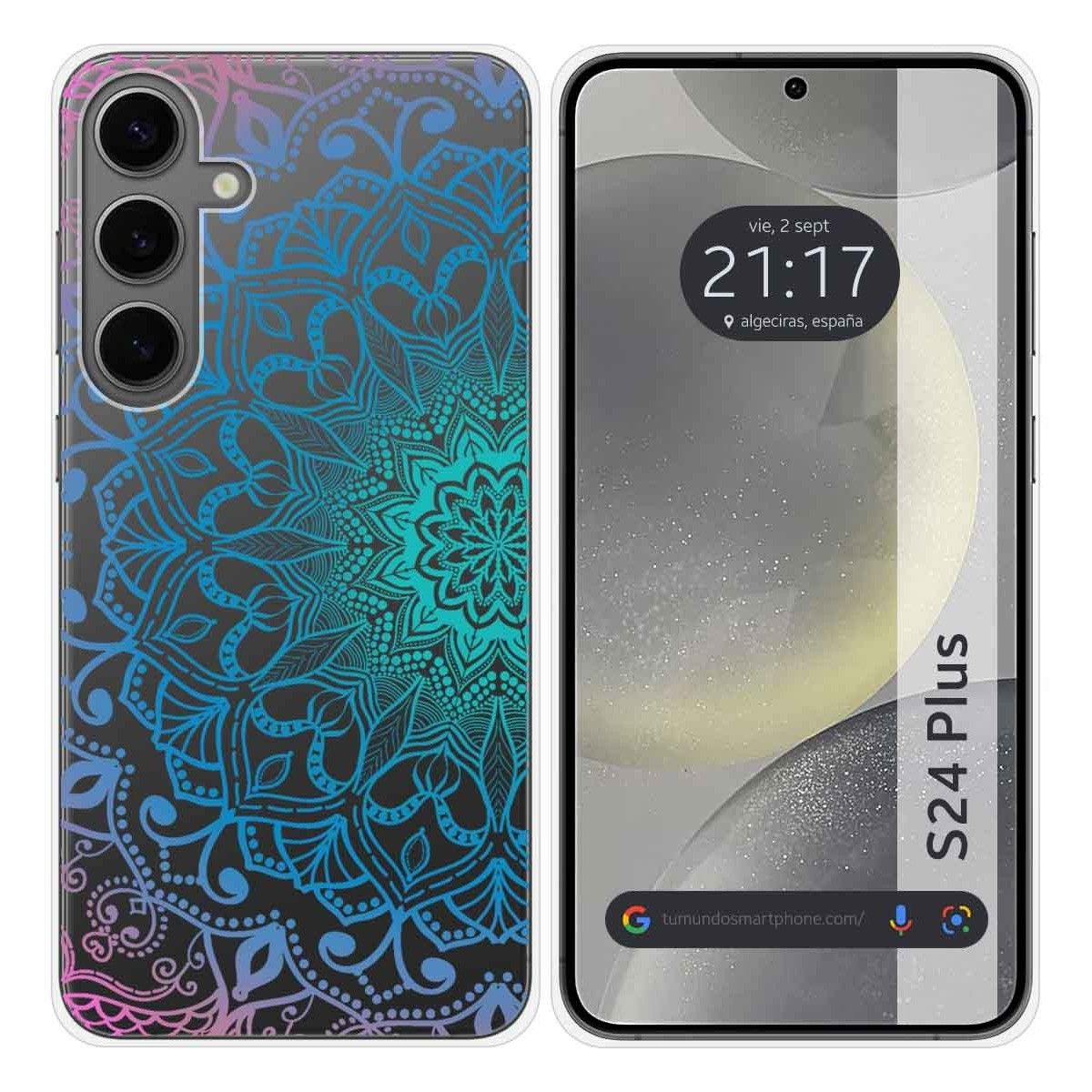 Funda Silicona Transparente para Samsung Galaxy S24+ Plus 5G diseño Mandala Dibujos