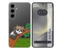 Funda Silicona Transparente para Samsung Galaxy S24+ Plus 5G diseño Panda Dibujos