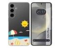 Funda Silicona Transparente para Samsung Galaxy S24+ Plus 5G diseño Playa Dibujos
