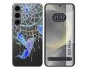 Funda Silicona Transparente para Samsung Galaxy S24+ Plus 5G diseño Plumas Dibujos
