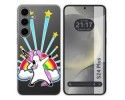 Funda Silicona Transparente para Samsung Galaxy S24+ Plus 5G diseño Unicornio Dibujos