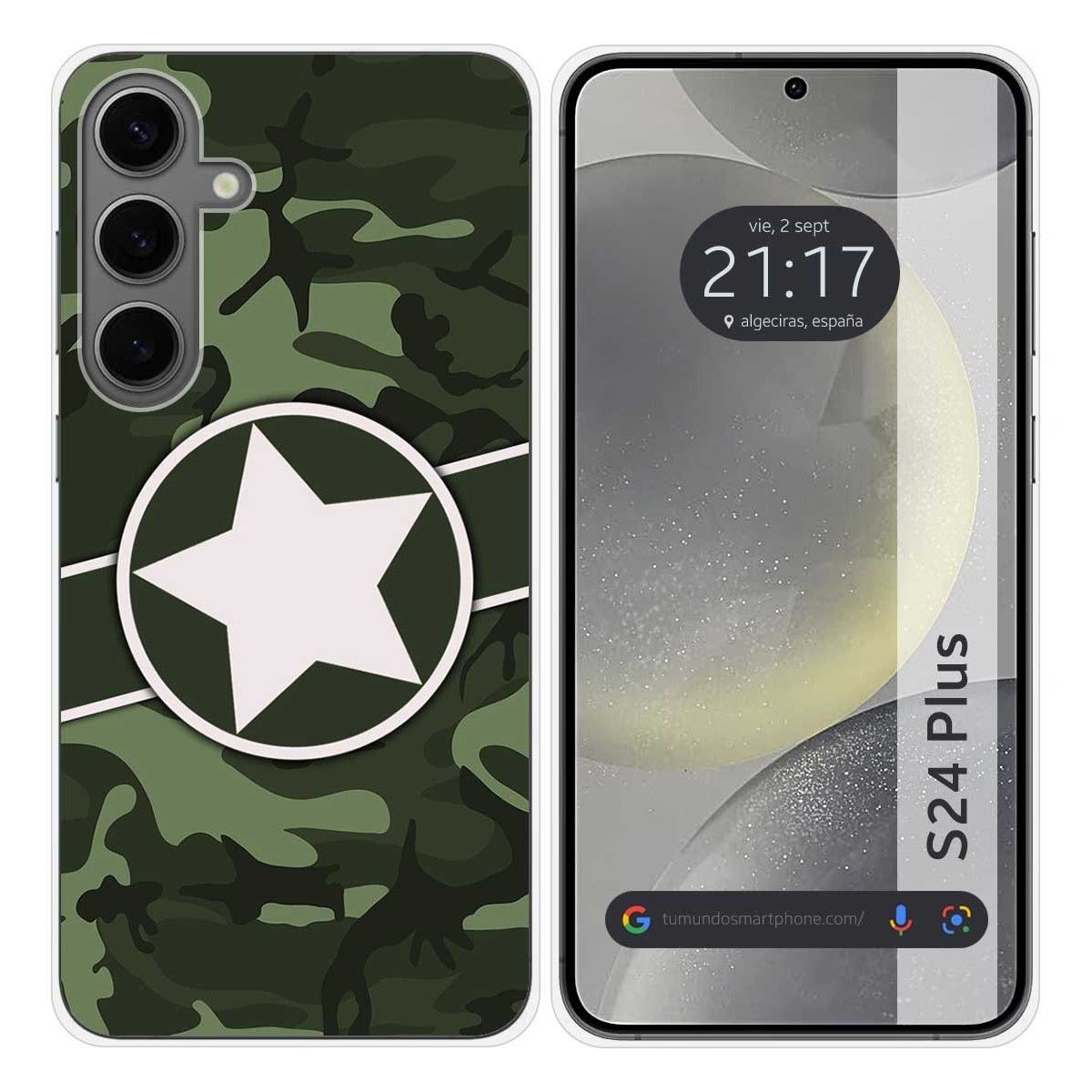 Funda Silicona para Samsung Galaxy S24+ Plus 5G diseño Camuflaje 01 Dibujos