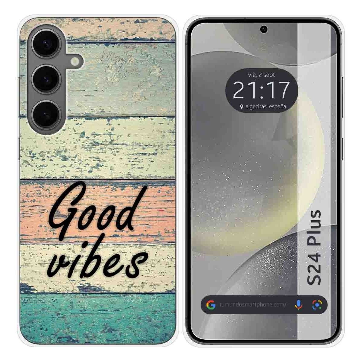 Funda Silicona para Samsung Galaxy S24+ Plus 5G diseño Madera 01 Dibujos