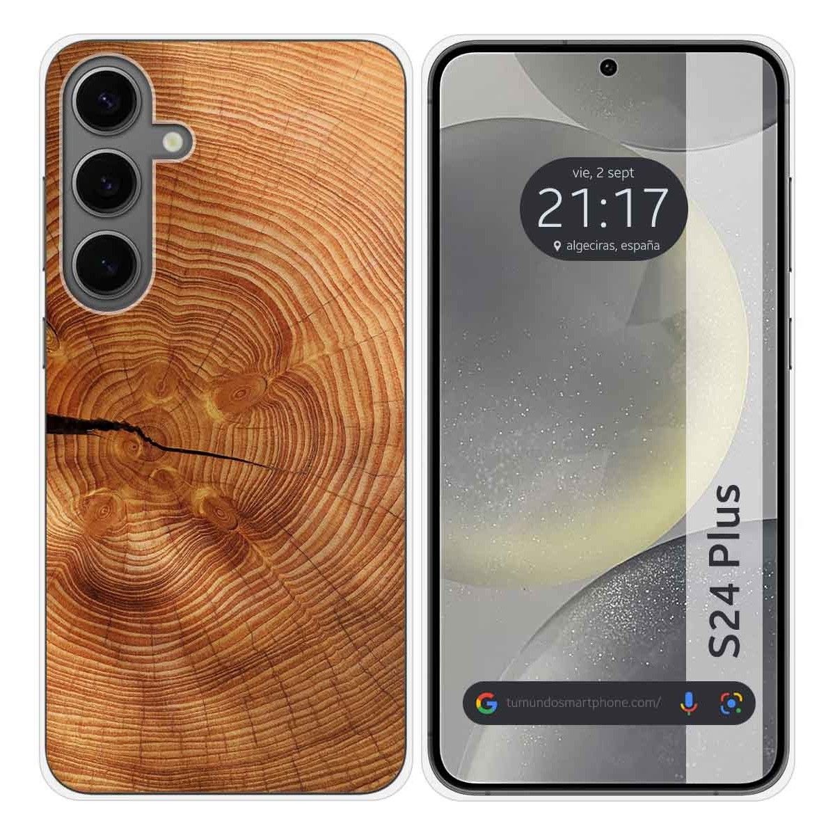 Funda Silicona para Samsung Galaxy S24+ Plus 5G diseño Madera 04 Dibujos