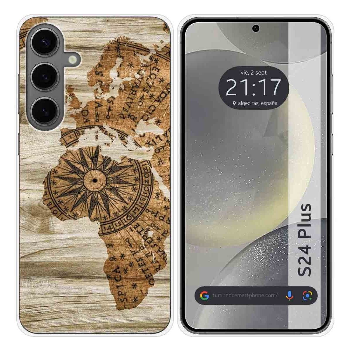 Funda Silicona para Samsung Galaxy S24+ Plus 5G diseño Madera 07 Dibujos