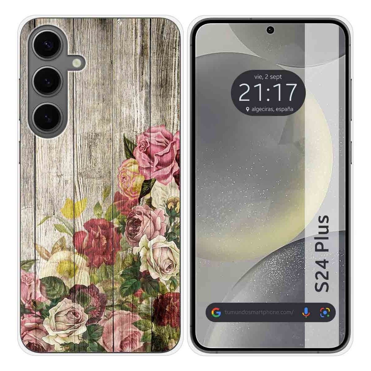 Funda Silicona para Samsung Galaxy S24+ Plus 5G diseño Madera 08 Dibujos