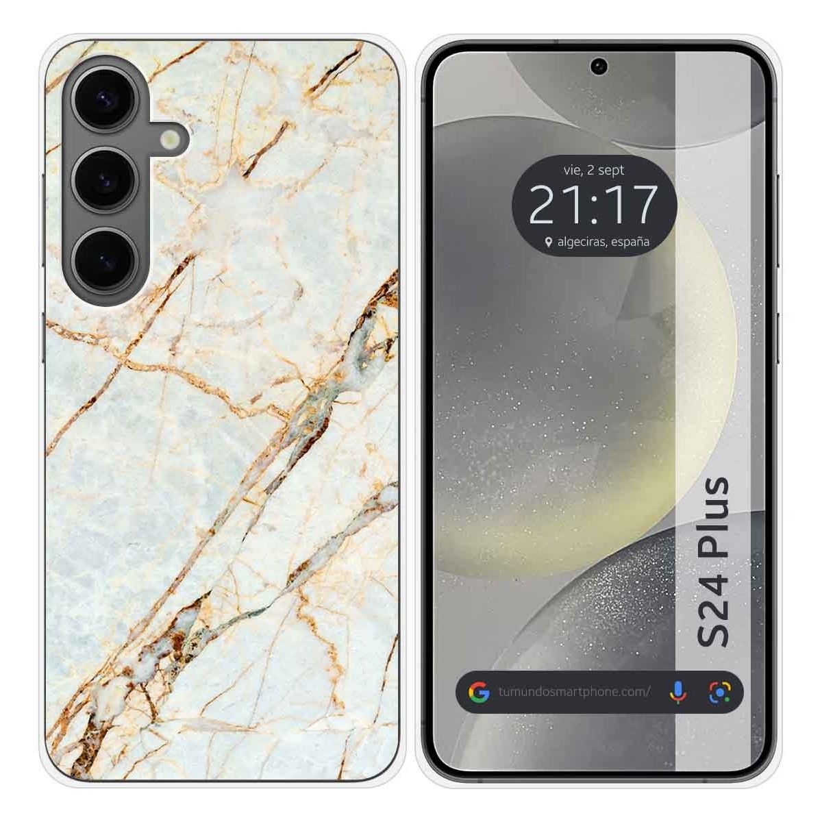 Funda Silicona para Samsung Galaxy S24+ Plus 5G diseño Mármol 13 Dibujos