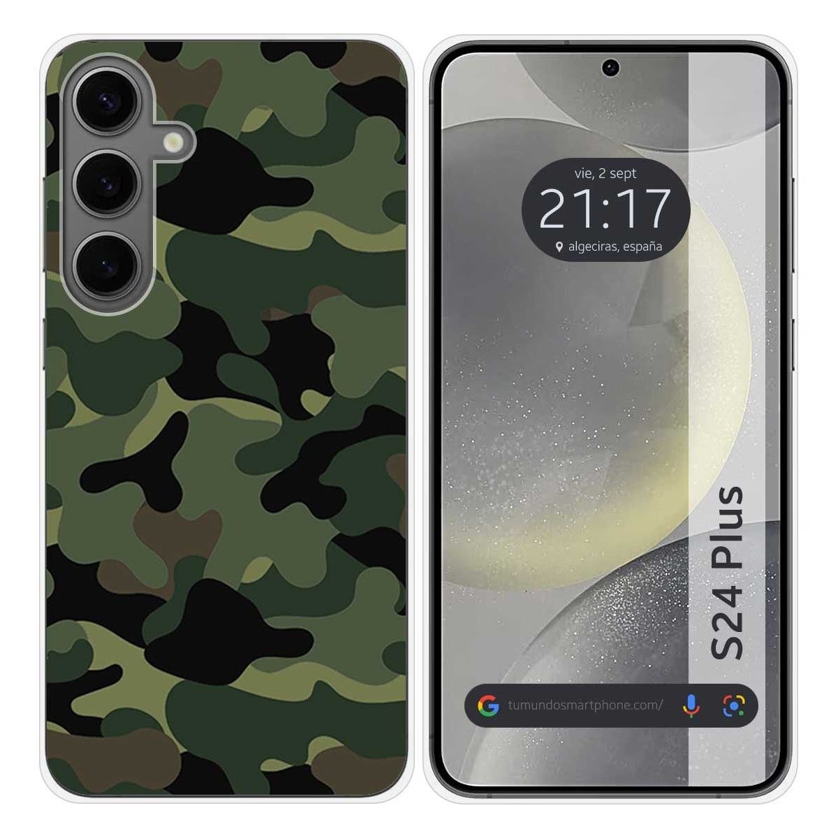 Funda Silicona para Samsung Galaxy S24+ Plus 5G diseño Camuflaje Dibujos