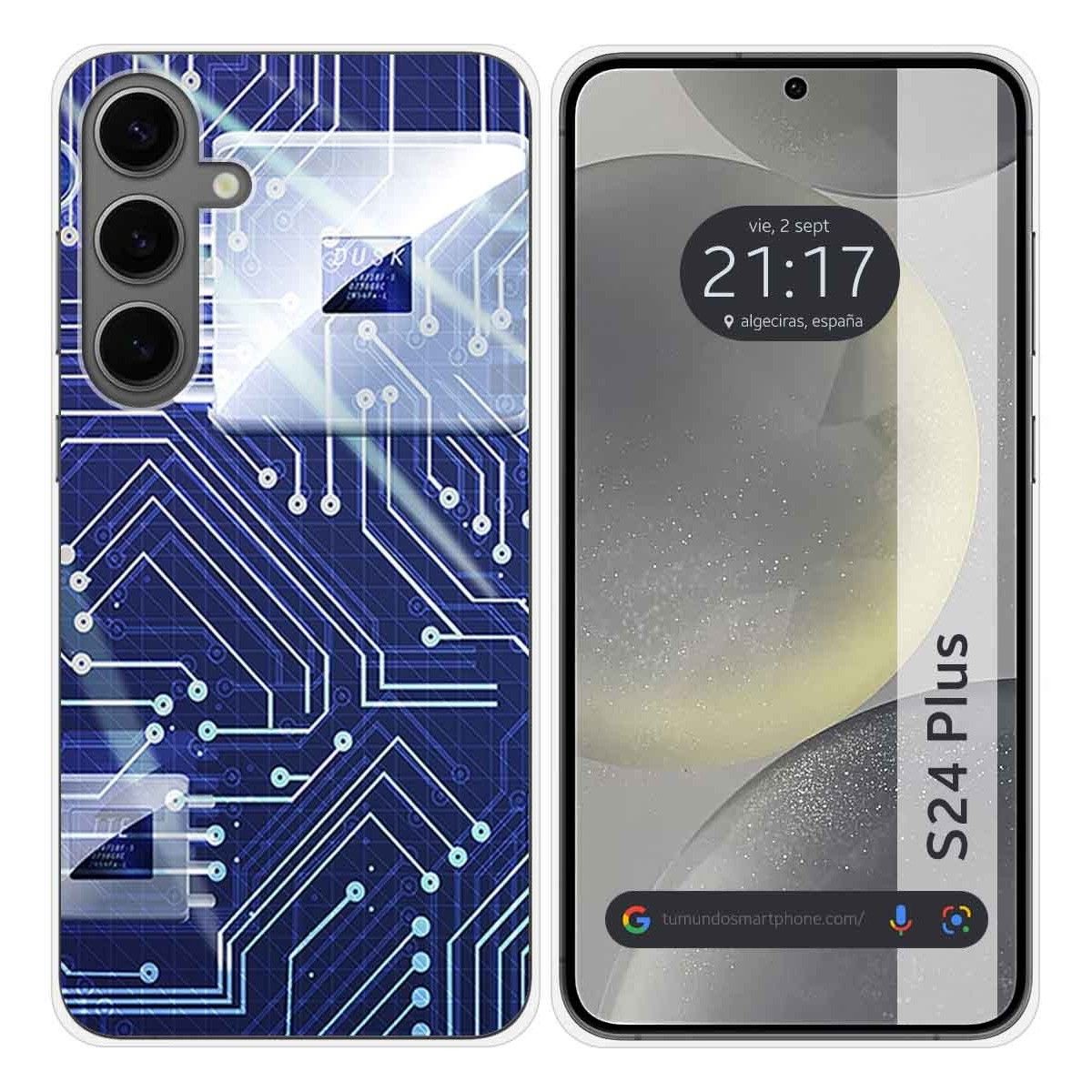 Funda Silicona para Samsung Galaxy S24+ Plus 5G diseño Circuito Dibujos