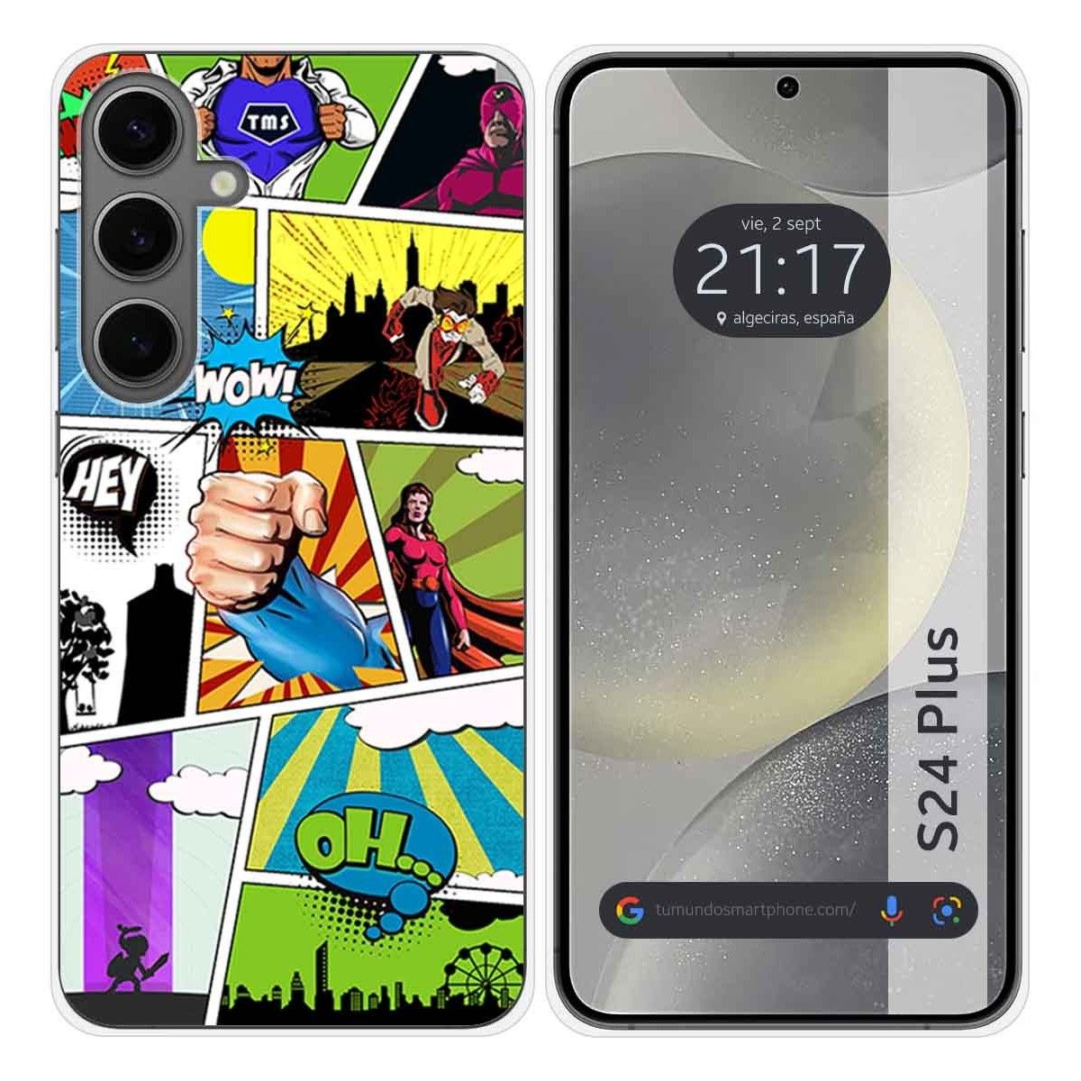 Funda Silicona para Samsung Galaxy S24+ Plus 5G diseño Comic Dibujos