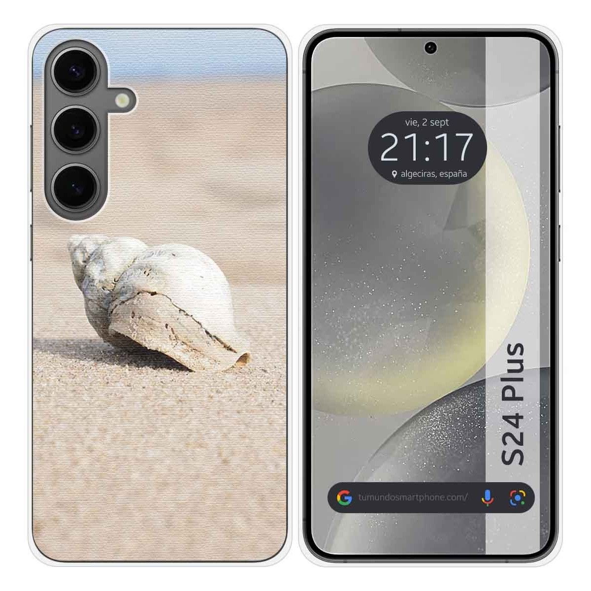 Funda Silicona para Samsung Galaxy S24+ Plus 5G diseño Concha Dibujos