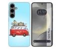 Funda Silicona para Samsung Galaxy S24+ Plus 5G diseño Furgoneta Dibujos