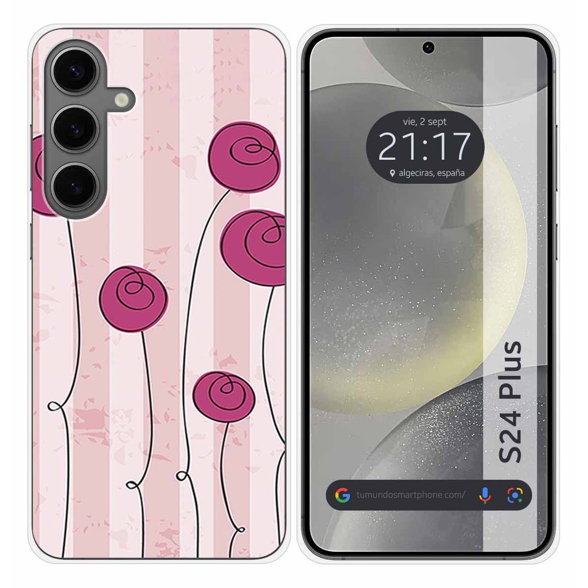 Funda Silicona para Samsung Galaxy S24+ Plus 5G diseño Flores Vintage Dibujos