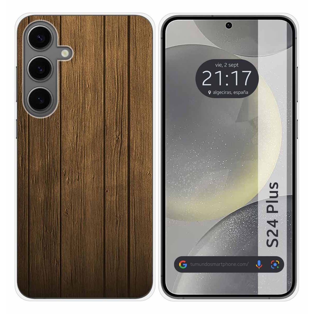 Funda Silicona para Samsung Galaxy S24+ Plus 5G diseño Madera Dibujos