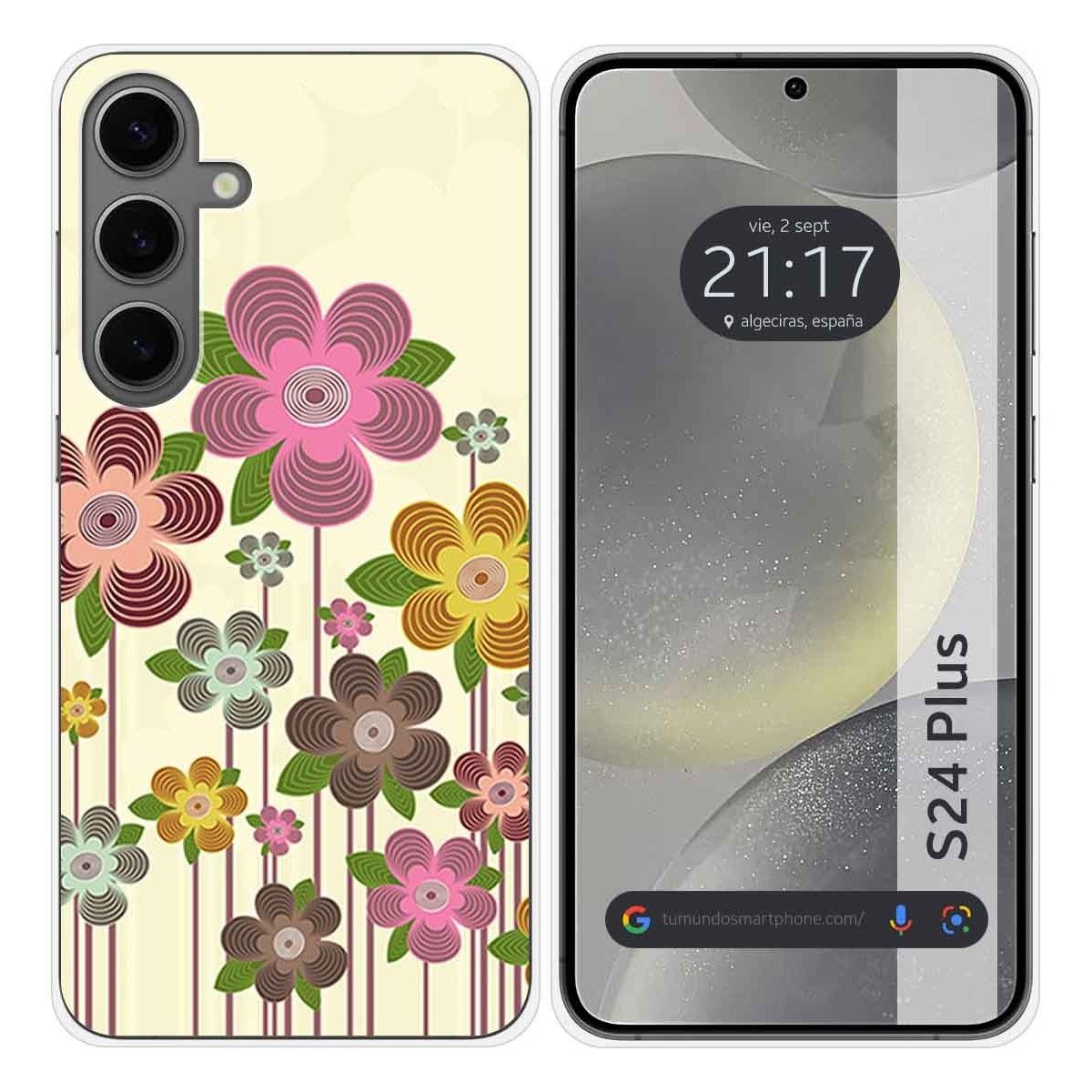 Funda Silicona para Samsung Galaxy S24+ Plus 5G diseño Primavera En Flor Dibujos