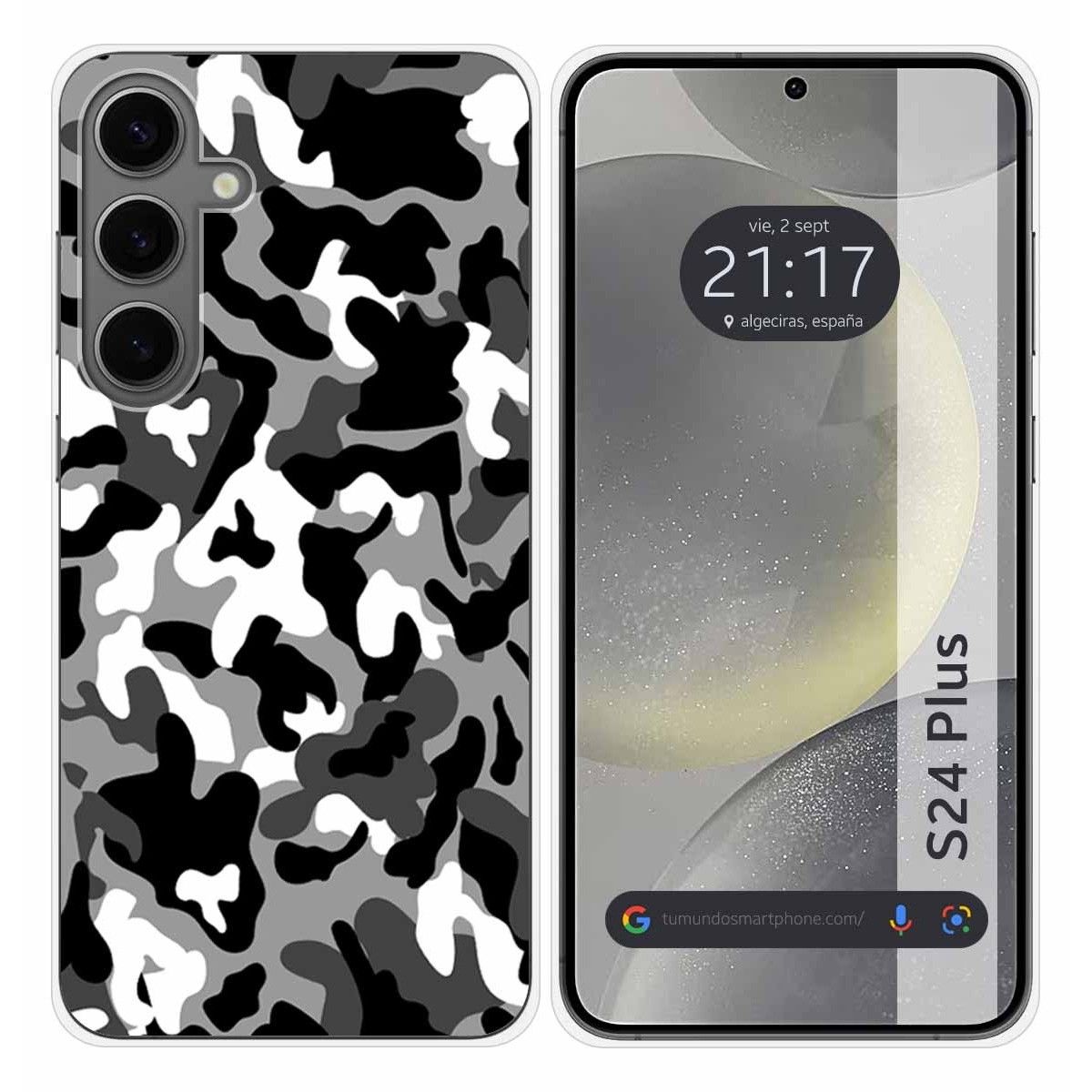 Funda Silicona para Samsung Galaxy S24+ Plus 5G diseño Snow Camuflaje Dibujos