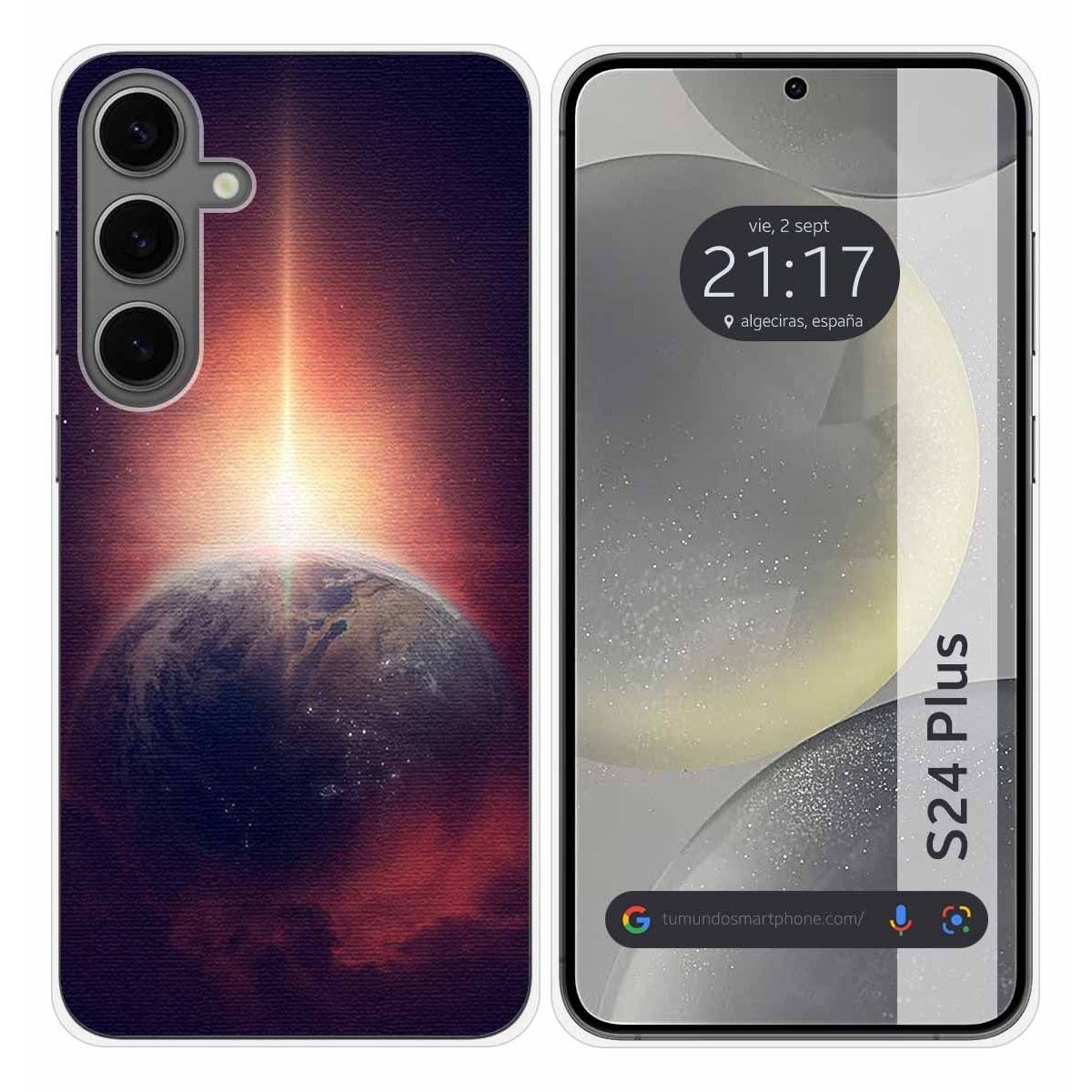 Funda Silicona para Samsung Galaxy S24+ Plus 5G diseño Tierra Dibujos