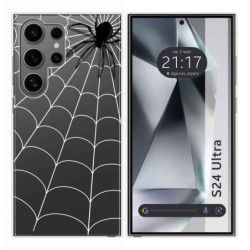 Funda Silicona Transparente para Samsung Galaxy S24 Ultra 5G diseño Araña Dibujos
