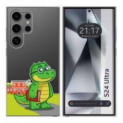 Funda Silicona Transparente para Samsung Galaxy S24 Ultra 5G diseño Coco Dibujos