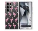 Funda Silicona Transparente para Samsung Galaxy S24 Ultra 5G diseño Flamenco Dibujos