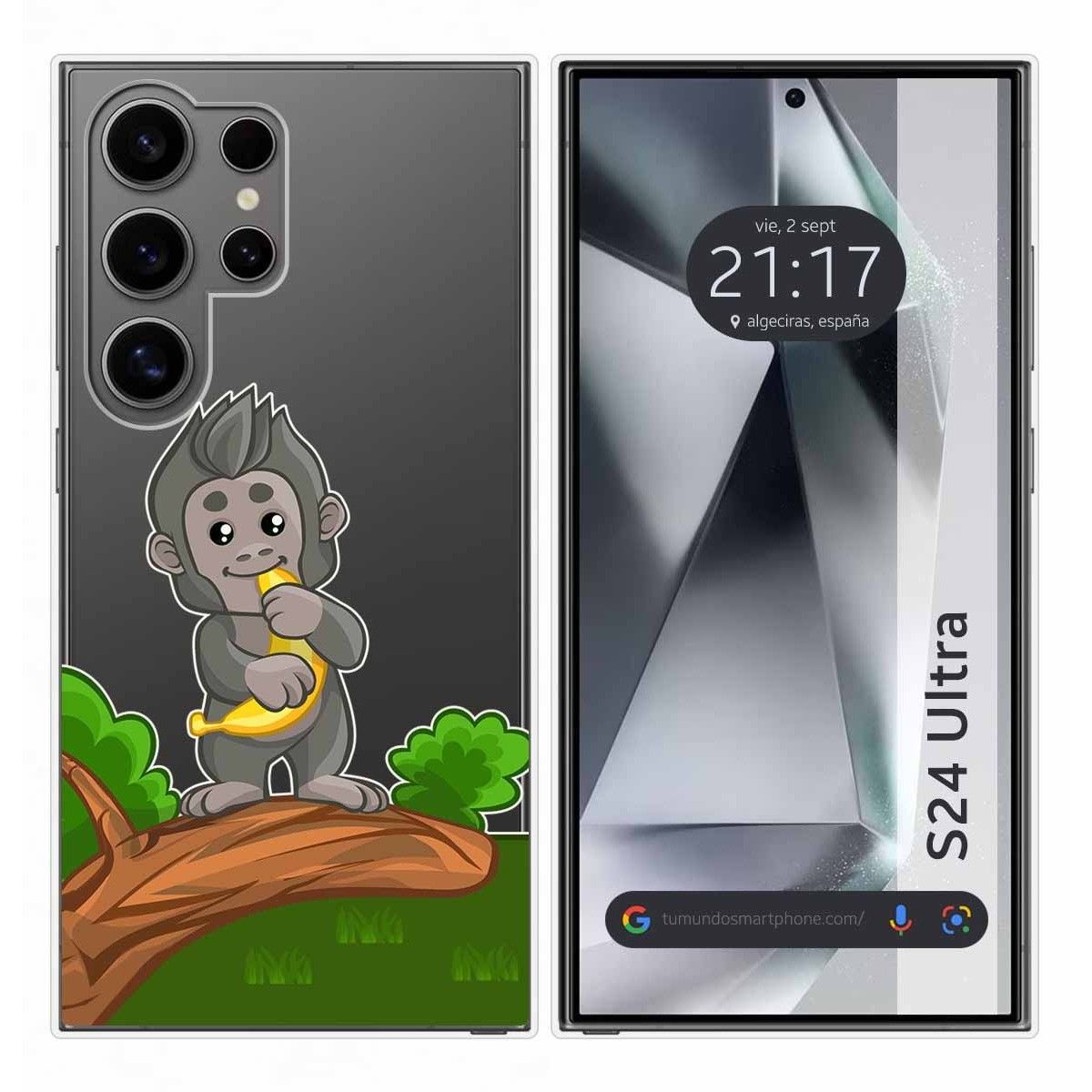 Funda Silicona Transparente para Samsung Galaxy S24 Ultra 5G diseño Mono Dibujos